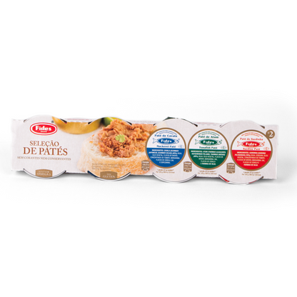 Fides - Mixed Pate Selection, 4x22gram (2xSardine, 1xTuna, 1xMackerel). High in OMEGA-3. Pate Spread, Flavours from the Ocean Portugal