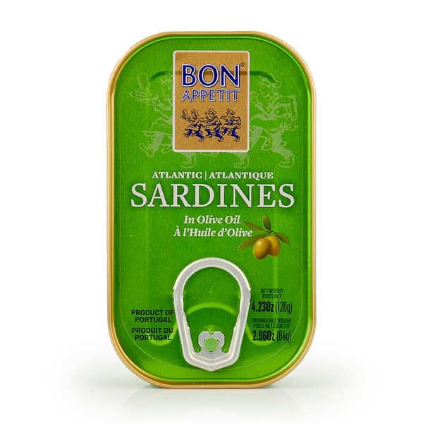 Bon Appetit Sardines in Olive Oil 120g - Premium quality from Portugal - rich in Omega-3