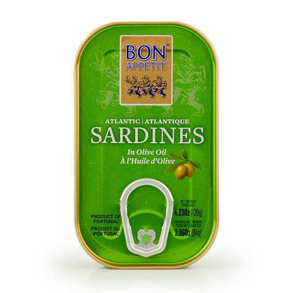 Bon Appetit Sardines in Olive Oil 120g - Premium quality from Portugal - rich in Omega-3